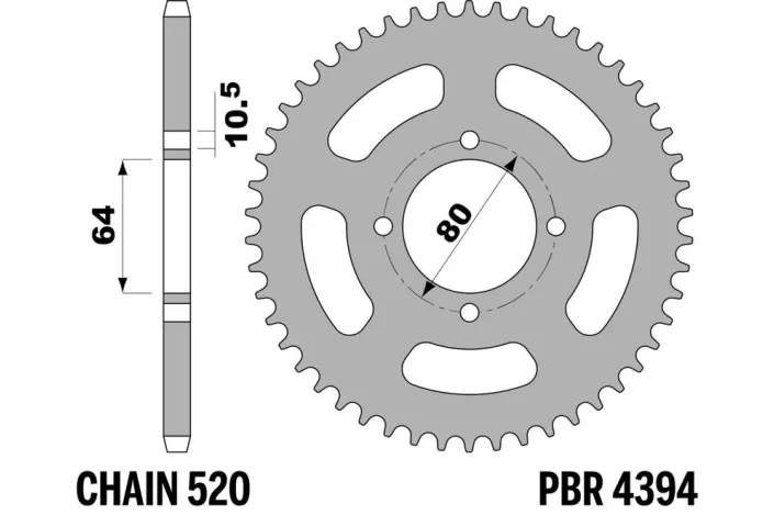 Couronne PBR acier standard 4394 - 520