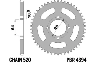 Couronne PBR acier standard 4394 - 520