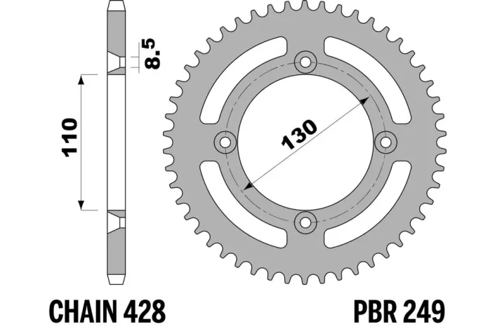 Couronne PBR aluminium ultra-light 249 - 428