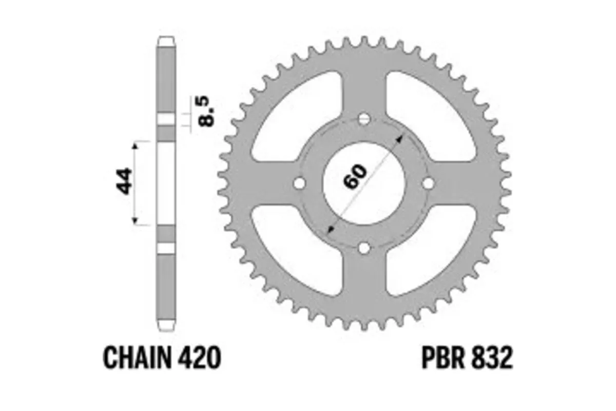 Couronne PBR acier standard 832 - 420