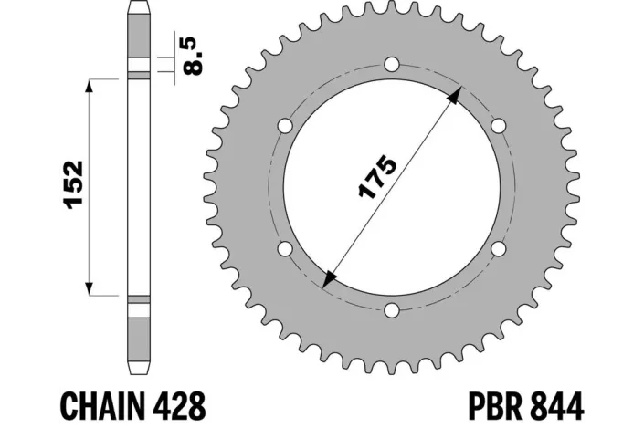Couronne PBR acier standard 844 - 428