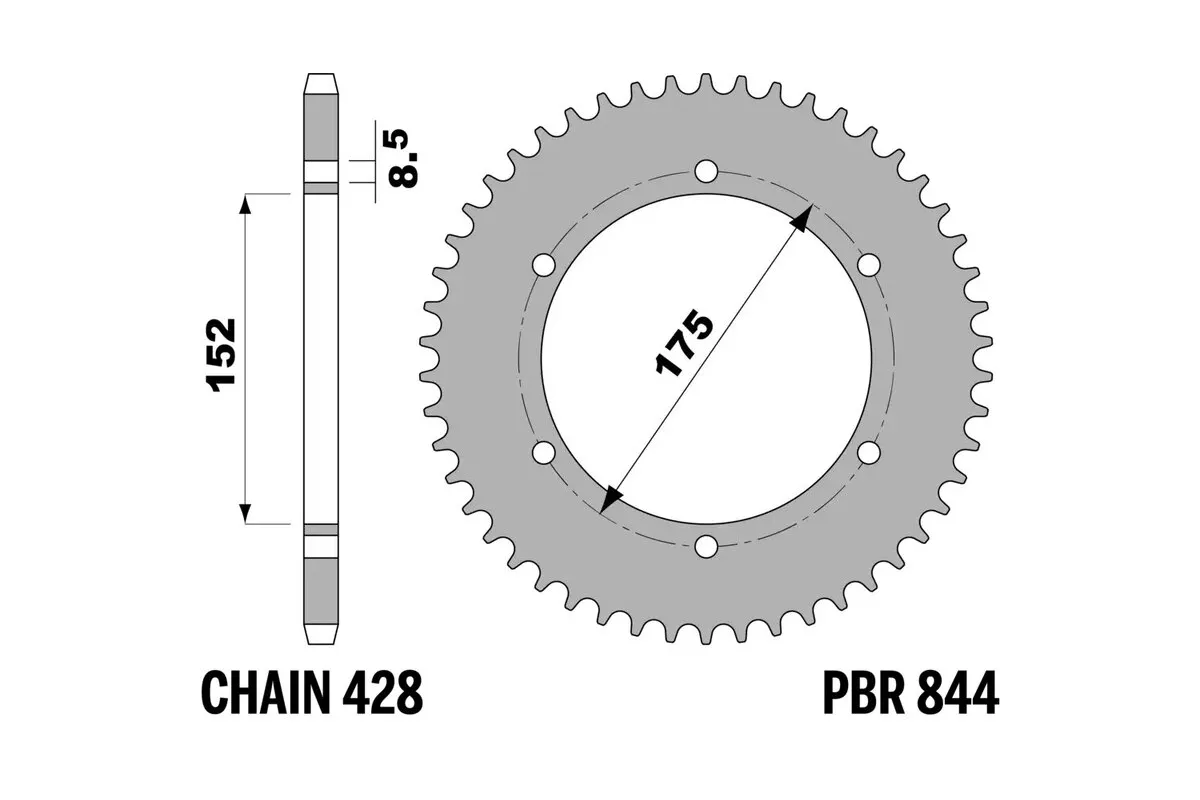 Couronne PBR acier standard 844 - 428