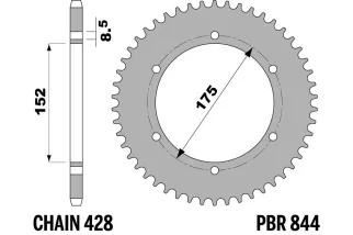 Couronne PBR acier standard 844 - 428