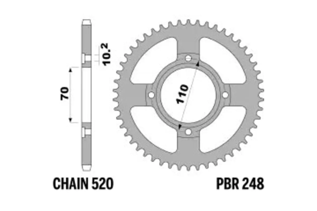 Couronne PBR acier standard 248 - 520