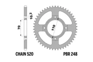 Couronne PBR acier standard 248 - 520