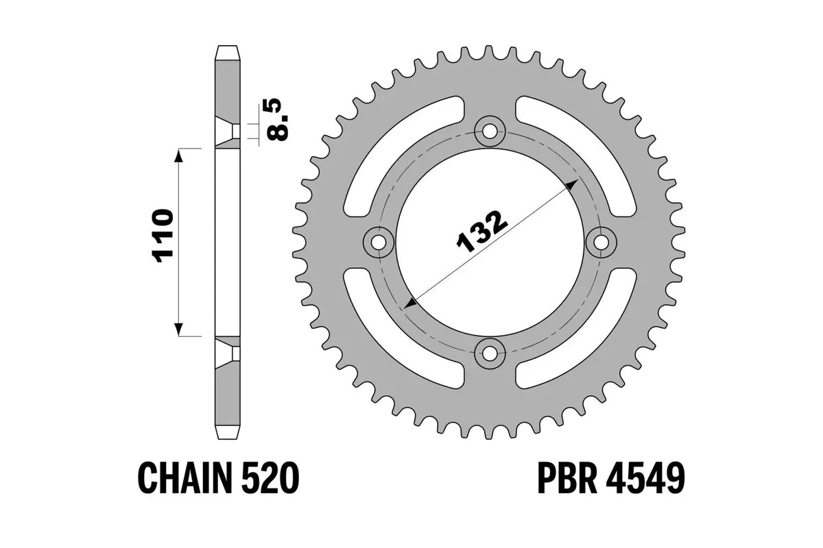 Couronne PBR aluminium ultra-light 4549 - 520