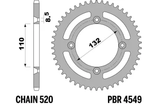 Couronne PBR aluminium ultra-light 4549 - 520