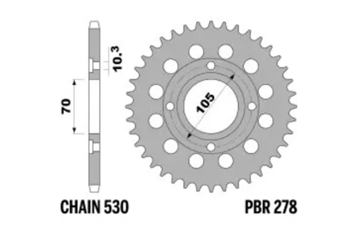 Couronne PBR acier standard 278 - 530