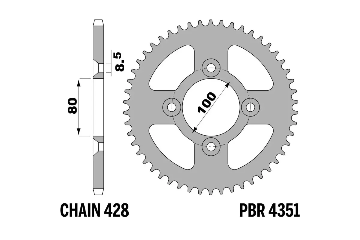 Couronne PBR acier C45 standard 4351 - 428