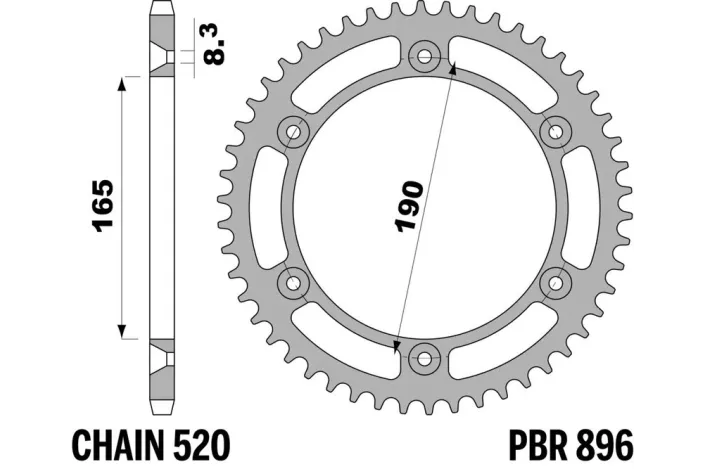 Couronne PBR acier standard 896 - 520