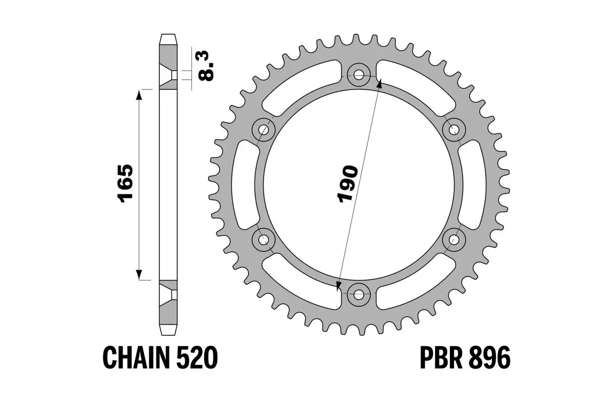 Couronne PBR acier standard 896 - 520