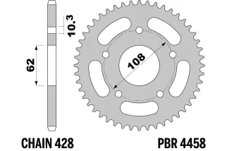 Couronne PBR acier C45 standard 4458 - 428