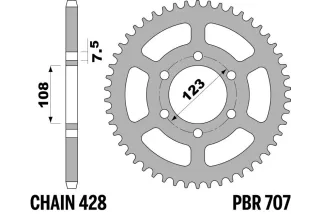 Couronne PBR acier C45 standard 707 - 428