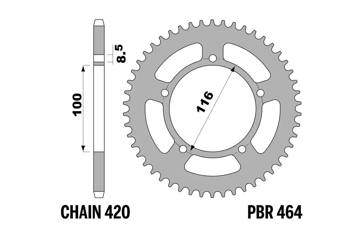 Couronne PBR acier standard 464 - 420