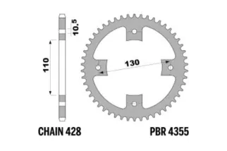 Couronne PBR acier standard 4355 - 428