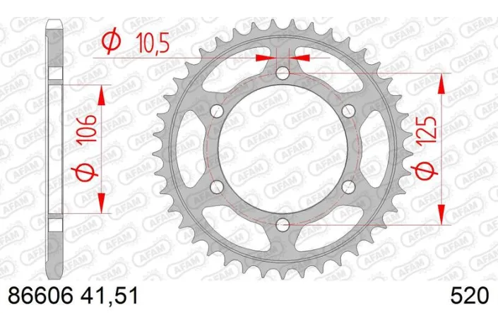 Couronne AFAM acier standard 86606 - 520
