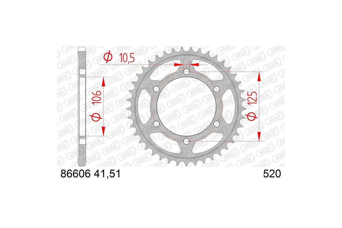 Couronne AFAM acier standard 86606 - 520
