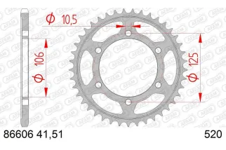 Couronne AFAM acier standard 86606 - 520