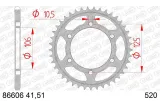 Couronne AFAM acier standard 86606 - 520