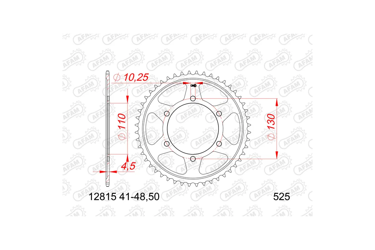 Couronne AFAM acier standard 12815 - 525