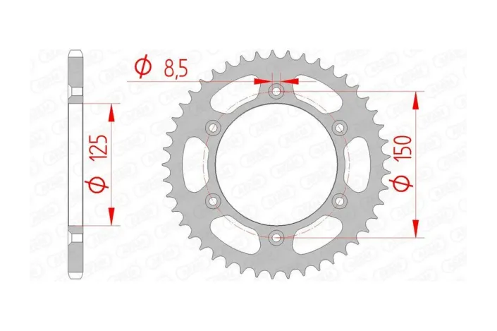 Couronne AFAM acier standard 71304 - 520