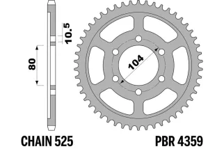 Couronne PBR acier C45 standard 4359 - 525