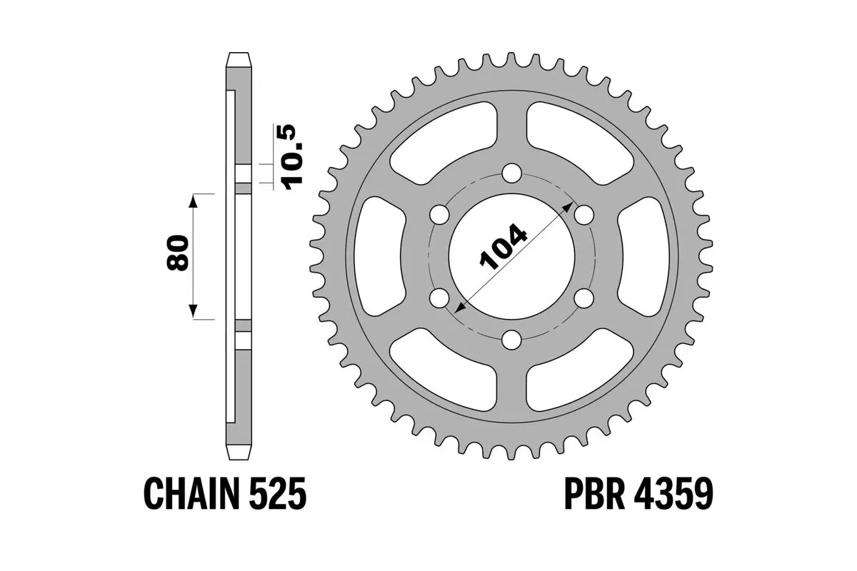 Couronne PBR acier C45 standard 4359 - 525