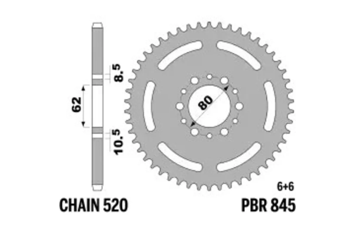 Couronne PBR acier standard 845 - 520