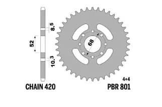 Couronne PBR acier standard 801 - 520