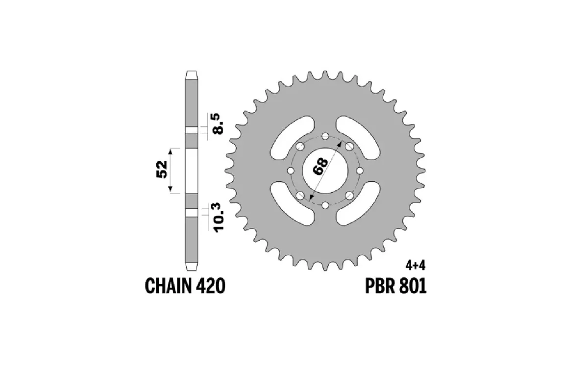 Couronne PBR acier standard 801 - 520