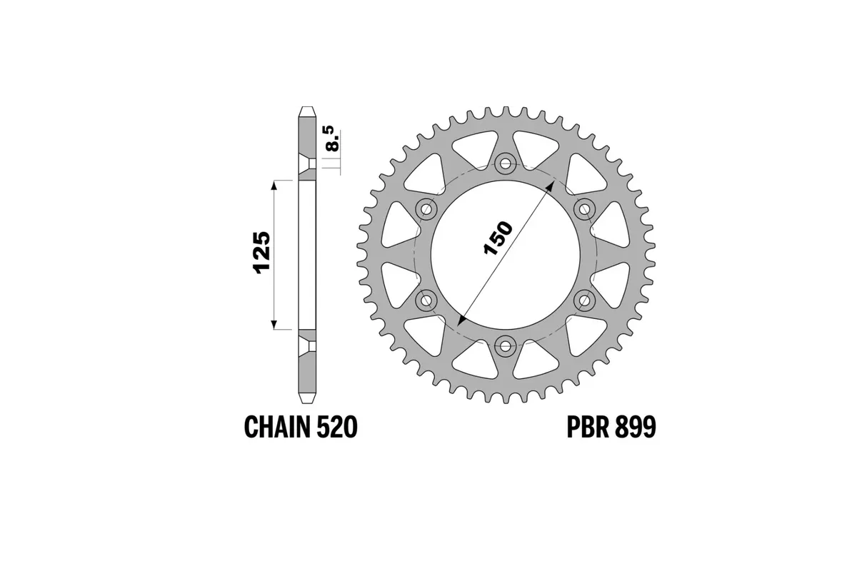 Couronne PBR acier C45 standard 899 - 520