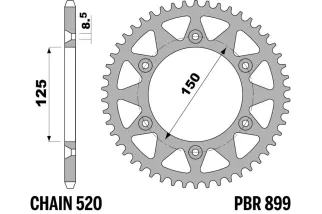 Couronne PBR acier C45 standard 899 - 520