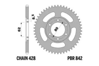 Couronne PBR acier C45 standard 842 - 428