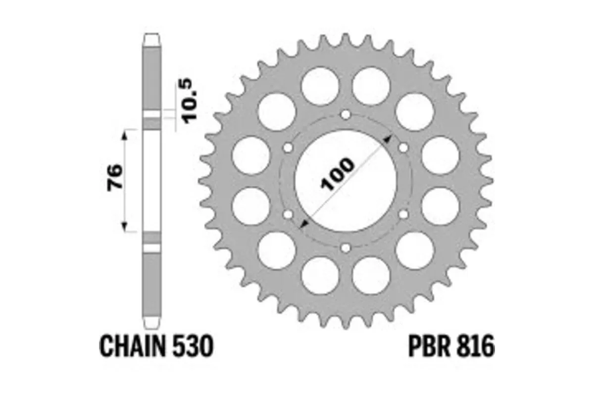 Couronne PBR acier C45 standard 816 - 530