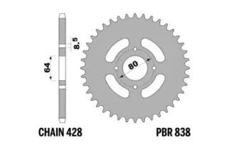 Couronne PBR acier standard 838 - 428