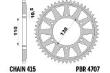 Couronne PBR aluminium ultra-light anodisé dur 4707 - 415