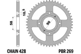 Couronne PBR acier C45 standard 269 - 428