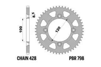 Couronne PBR aluminium ultra-light 798 - 428