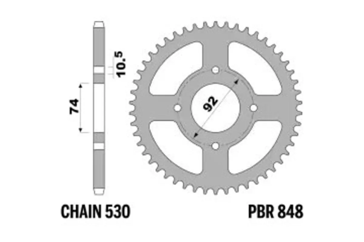 Couronne PBR acier standard 848 - 530