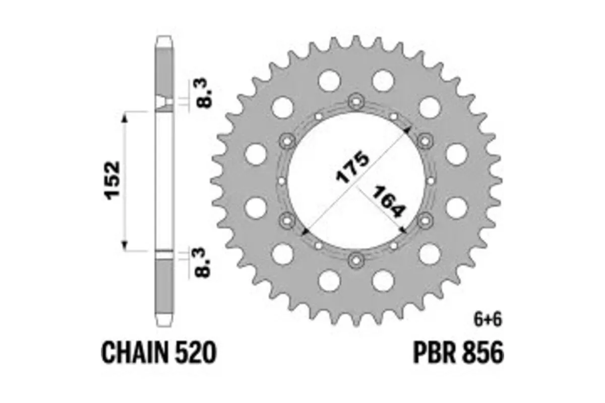 Couronne PBR acier C45 standard 856 - 520