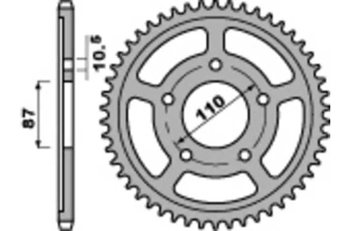 Couronne PBR acier C45 standard 795 - 520
