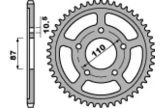 Couronne PBR acier C45 standard 795 - 520