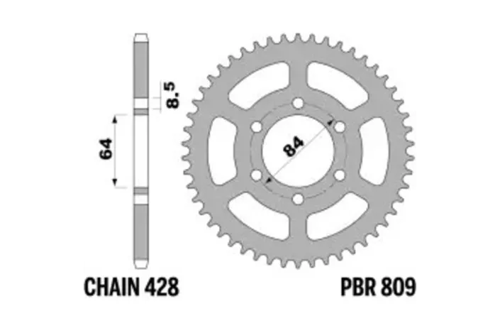 Couronne PBR acier C45 standard 809 - 428
