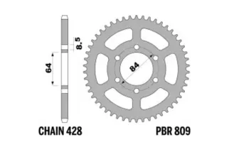 Couronne PBR acier C45 standard 809 - 428