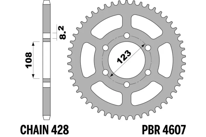 Couronne PBR acier C45 standard 4607 - 428
