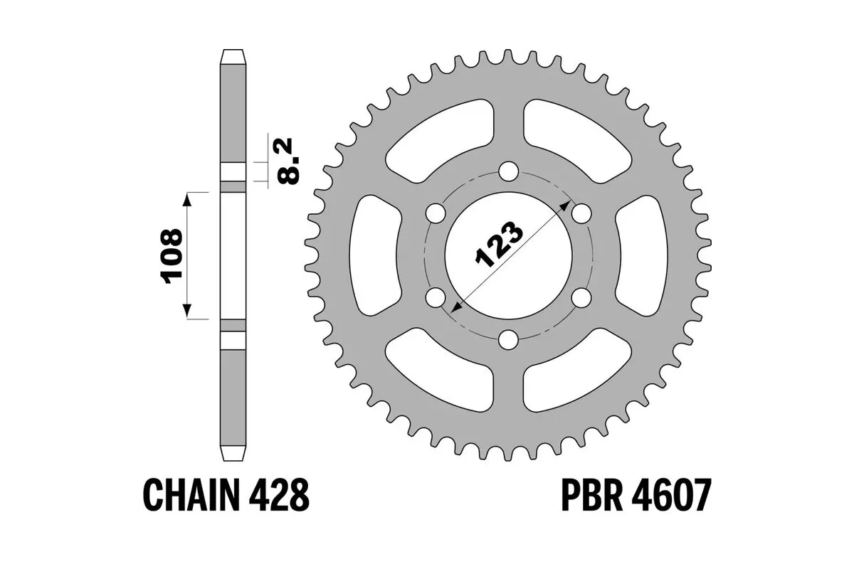 Couronne PBR acier C45 standard 4607 - 428
