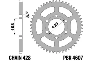 Couronne PBR acier C45 standard 4607 - 428