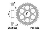 Couronne PBR aluminium ultra-light anodisé dur 4522 - 525