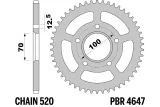Couronne PBR aluminium ultra-light anodisé dur 4647 - 520