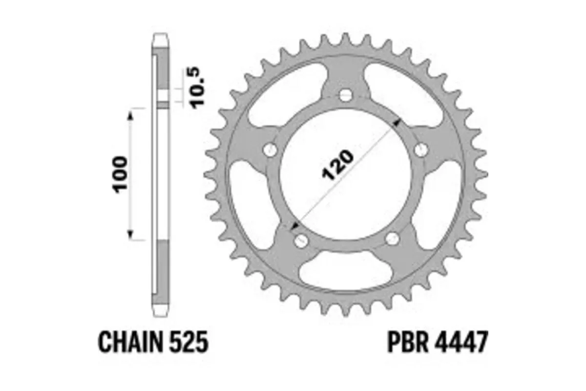 Couronne PBR aluminium ultra-light 4447 - 525